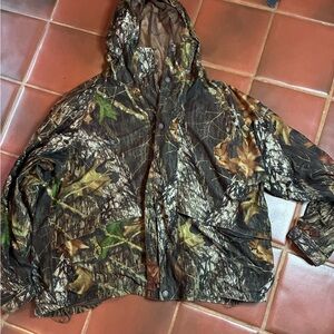 Cabelas Gore Tex Jacket Mossy Oak Break Up Camo Mens 2XL Regular Hunting Hooded